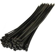 CABLE TIE 15" 50# UV BLACK 500/BG